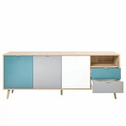 Norrwood Sideboard Bibury II - Mehrfarbig / Eiche Sonoma Dekor -Büromöbel Verkaufsgeschäft 1000202461 200124 09542900168 DETAILS P000000001000202461