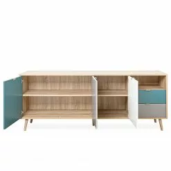 Norrwood Sideboard Bibury II - Mehrfarbig / Eiche Sonoma Dekor -Büromöbel Verkaufsgeschäft 1000202461 200124 09542900169 DETAILS P000000001000202461