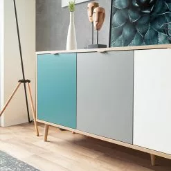 Norrwood Sideboard Bibury II - Mehrfarbig / Eiche Sonoma Dekor -Büromöbel Verkaufsgeschäft 1000202461 200124 09543000173 DETAILS P000000001000202461