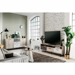 Norrwood Sideboard Brookton - Mehrfarbig / Eiche Dekor -Büromöbel Verkaufsgeschäft 1000202465 200124 09543900222 MOOD DETAILS P000000001000202465 mood