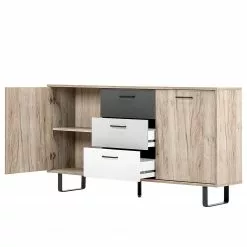 Norrwood Sideboard Brookton - Mehrfarbig / Eiche Dekor -Büromöbel Verkaufsgeschäft 1000202465 200124 09544000223 DETAILS P000000001000202465