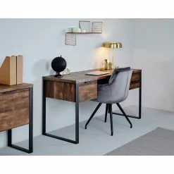 Jahnke Schreibtisch Loop - Stahl - Anthrazit - Vintage Eiche Dekor -Büromöbel Verkaufsgeschäft 1000204356 200218 08151900048 MOOD DETAILS P000000001000204356 mood