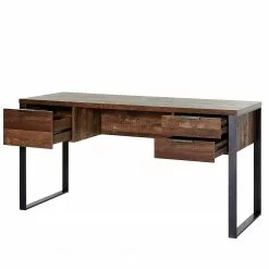 Jahnke Schreibtisch Loop - Stahl - Anthrazit - Vintage Eiche Dekor -Büromöbel Verkaufsgeschäft 1000204356 200218 08151900050 DETAILS P000000001000204356