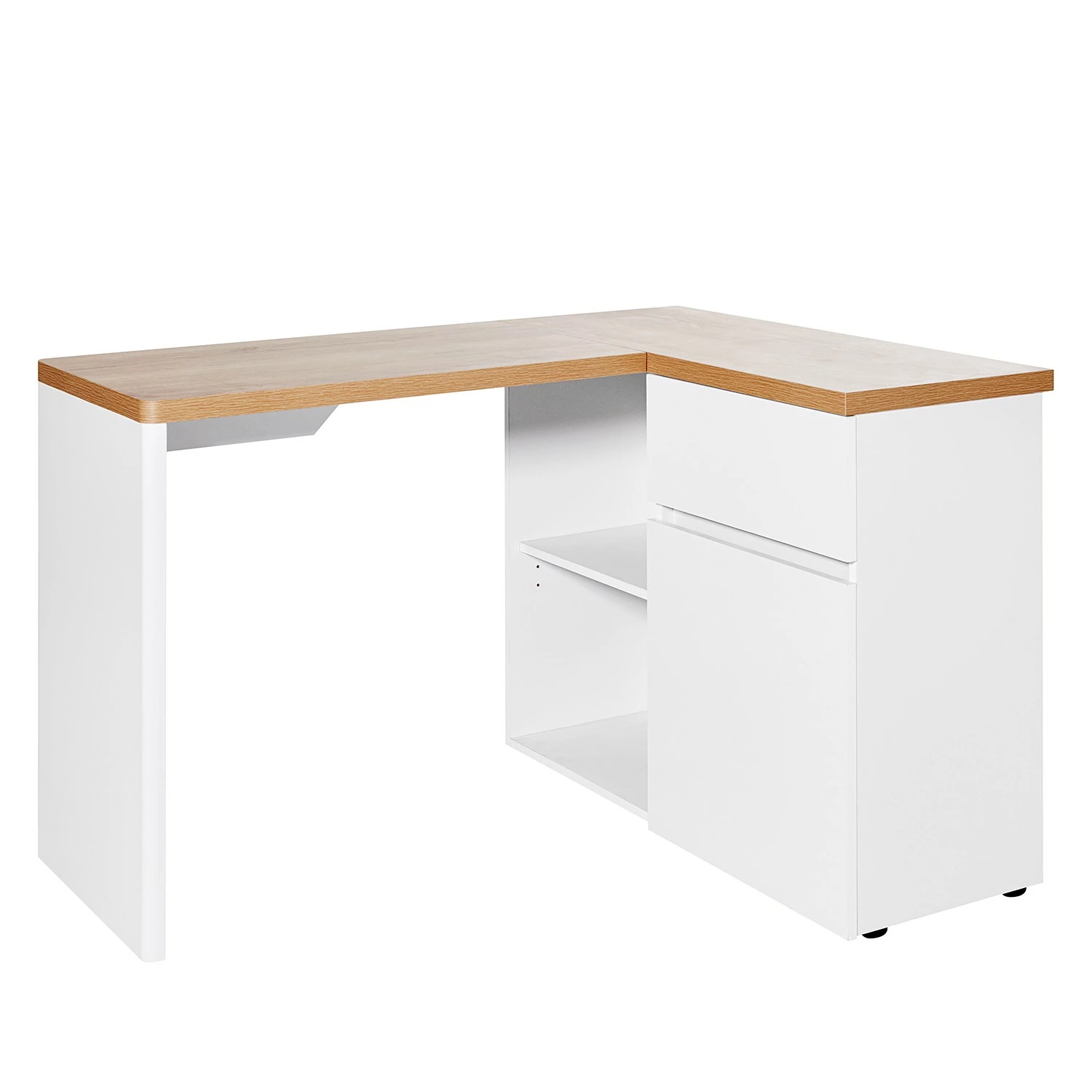 Jahnke Eckschreibtisch Cu-Libre - Kerneiche Dekor / Weiß 10 Jahnke Eckschreibtisch Cu-Libre - Kerneiche Dekor / Weiß – Bild 8