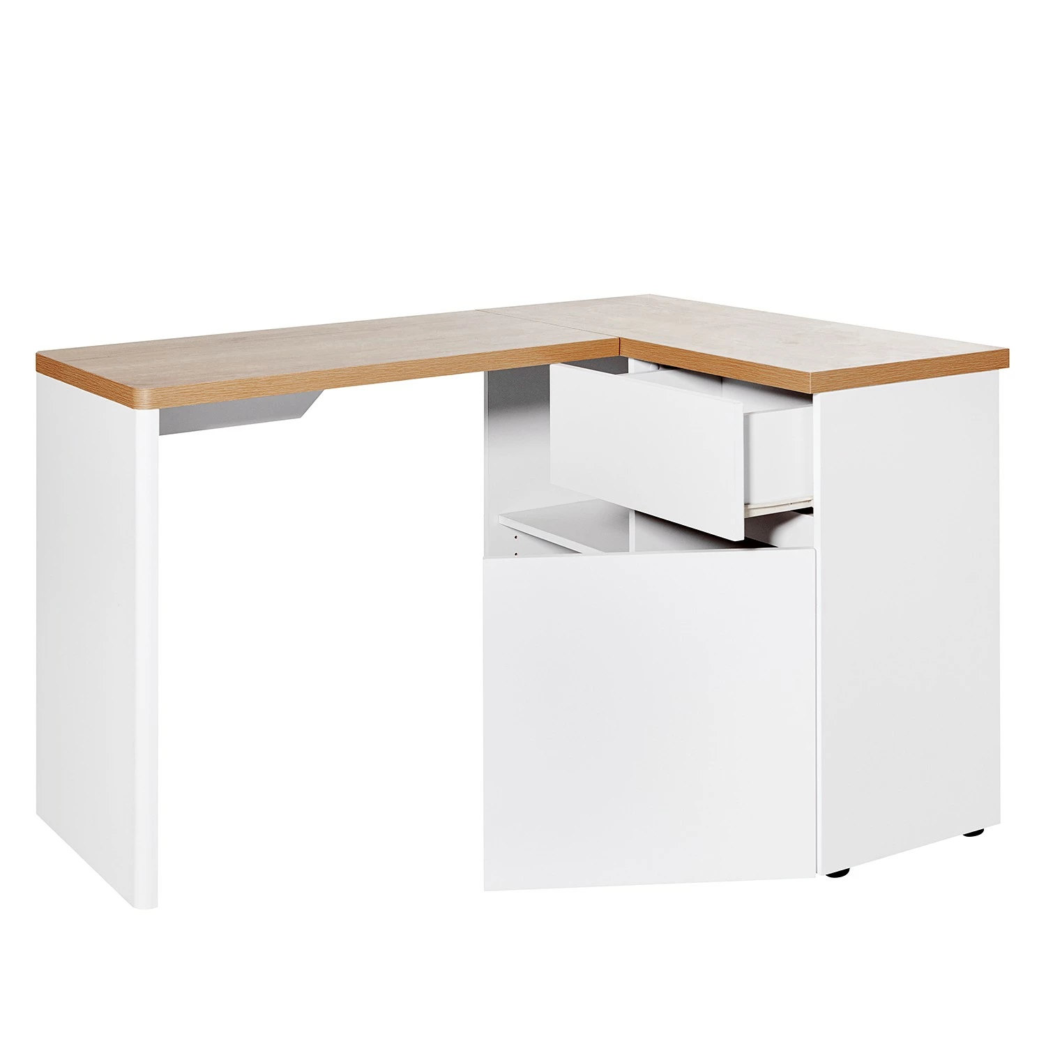 Jahnke Eckschreibtisch Cu-Libre - Kerneiche Dekor / Weiß 11 Jahnke Eckschreibtisch Cu-Libre - Kerneiche Dekor / Weiß – Bild 9
