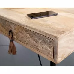 Ars manufacti Schreibtisch Luka - Mango massiv / Metall - Mango / Schwarz -Büromöbel Verkaufsgeschäft 1000205499 220316 030 DETAILS P000000001000205499