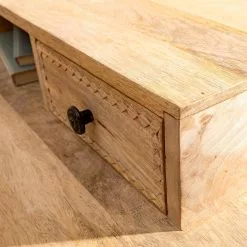 Ars manufacti Schreibtisch Luka - Mango massiv / Metall - Mango / Schwarz -Büromöbel Verkaufsgeschäft 1000205499 220316 032 DETAILS P000000001000205499