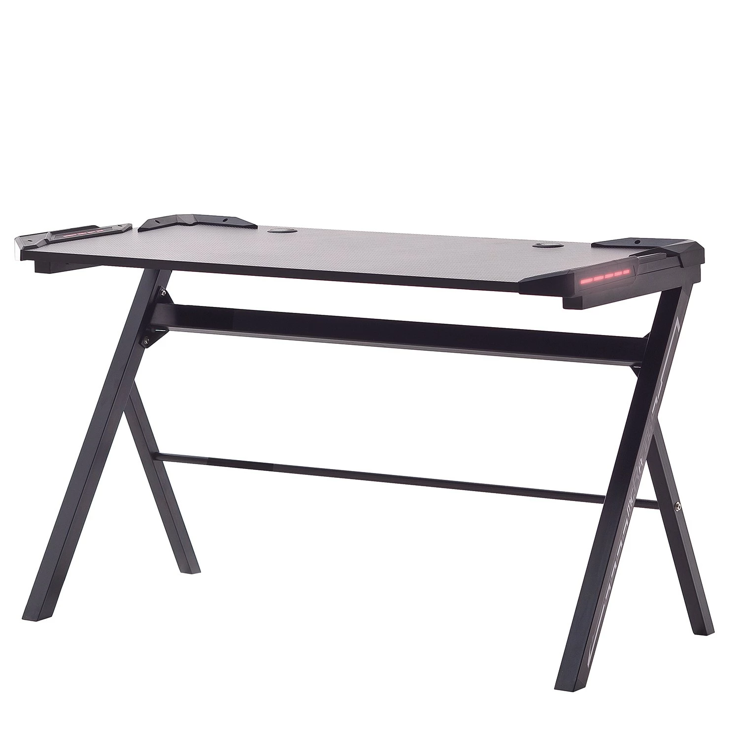 Furnitive Gaming Tisch mcRacing Basic 3 - (mit LED Beleuchtung) - Stahl - Carbon Dekor / Schwarz 3 Furnitive Gaming Tisch mcRacing Basic 3 - (mit LED Beleuchtung) - Stahl - Carbon Dekor / Schwarz