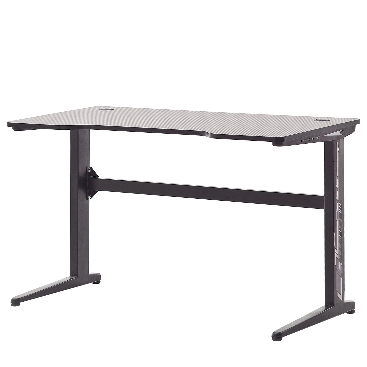 Furnitive Gaming Tisch mcRacing Basic 2 - (mit LED Beleuchtung) - Stahl - Carbon Dekor / Schwarz 5 Furnitive Gaming Tisch mcRacing Basic 2 - (mit LED Beleuchtung) - Stahl - Carbon Dekor / Schwarz – Bild 3