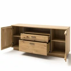 Naturoo Sideboard Doora - Asteiche teilmassiv - Asteiche Bianco / Graphit -Büromöbel Verkaufsgeschäft 1000207351 200317 14284200051 DETAILS P000000001000207351