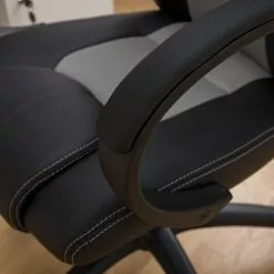 Furnitive Gaming Chair Livaro - Kunstleder & Mesh / Kunststoff - Schwarz / Grau -Büromöbel Verkaufsgeschäft 1000207821 201008 06401400028 DETAILS P000000001000207821