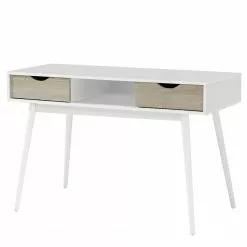 Mørteens Schreibtisch Tolland I - Weiß / Eiche Grau Dekor