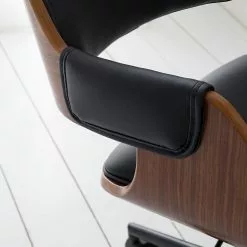 Mørteens Bürostuhl Luumaki - Kunstleder - Schwarz / Walnuss -Büromöbel Verkaufsgeschäft 1000210873 210129 12411800007 DETAILS P000000001000210873