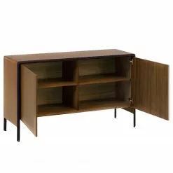 Red Living Sideboard Juuka - Echtholzfurnier - Walnuss / Schwarz -Büromöbel Verkaufsgeschäft 1000210884 200429 17362200061 DETAILS P000000001000210884