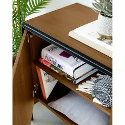 Red Living Sideboard Juuka - Echtholzfurnier - Walnuss / Schwarz -Büromöbel Verkaufsgeschäft 1000210884 200824 12200900020 DETAILS P000000001000210884