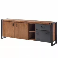 Ars manufacti Sideboard Manchester VI - Akazie massiv / Metall - Akazie / Anthrazit