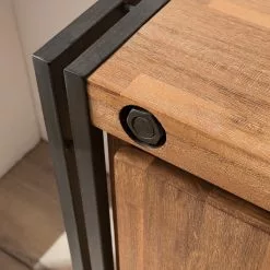 Ars manufacti Sideboard Manchester VI - Akazie massiv / Metall - Akazie / Anthrazit -Büromöbel Verkaufsgeschäft 1000210964 210121 12574800026 DETAILS P000000001000210964