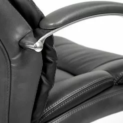 Furnitive Chefsessel Blackford XXL - Kunstleder / Metall - Grau / Chrom -Büromöbel Verkaufsgeschäft 1000211328 200511 14230500009 DETAILS P000000001000211328