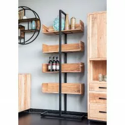 Red Living Regal Toome II - Akazie massiv / Metall - Akazie / Schwarz -Büromöbel Verkaufsgeschäft 1000211445 200504 13494000161 MOOD DETAILS P000000001000211445 mood