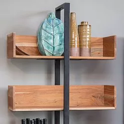 Red Living Regal Toome II - Akazie massiv / Metall - Akazie / Schwarz -Büromöbel Verkaufsgeschäft 1000211445 200504 13494000162 DETAILS P000000001000211445