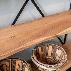 Red Living Regal Toome I - Akazie massiv / Metall - Akazie / Schwarz -Büromöbel Verkaufsgeschäft 1000211451 200504 13494400189 DETAILS P000000001000211451