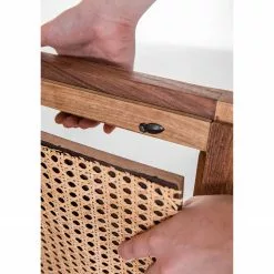 Naturoo Sideboard Nyack - Mango massiv / Wiener Geflecht - Mango / Gold -Büromöbel Verkaufsgeschäft 1000211454 210217 11363300006 DETAILS P000000001000211454