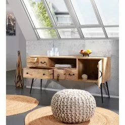 Red Living Sideboard Latta - Mango massiv / Metall - Mango / Schwarz -Büromöbel Verkaufsgeschäft 1000211455 220316 021 MOOD DETAILS P000000001000211455 mood