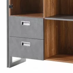 Ars manufacti Regal Marton IV - Eiche Stirling Dekor / Anthrazit -Büromöbel Verkaufsgeschäft 1000211521 200424 13261600039 DETAILS P000000001000211521