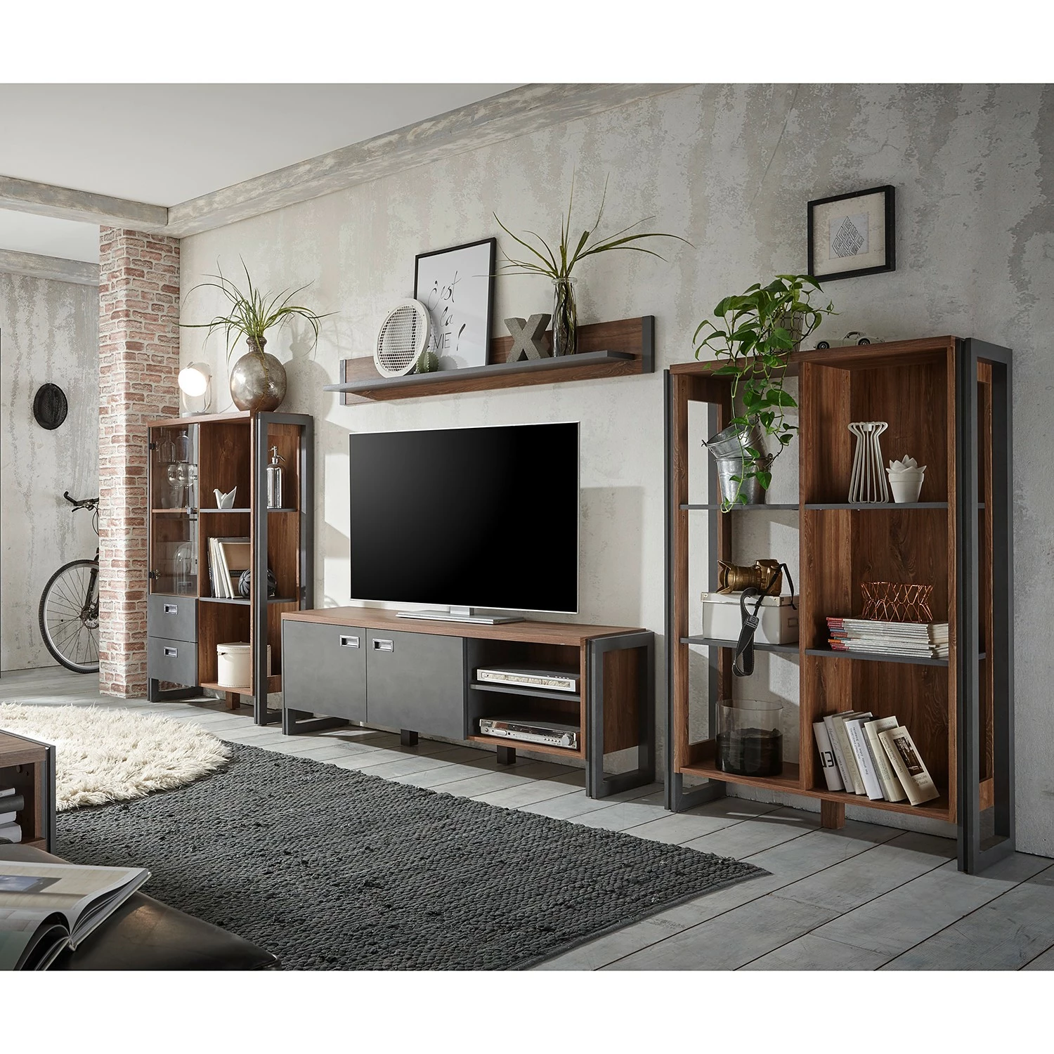 Ars manufacti Regal Marton II - Eiche Stirling Dekor / Anthrazit 5 Ars manufacti Regal Marton II - Eiche Stirling Dekor / Anthrazit – Bild 3