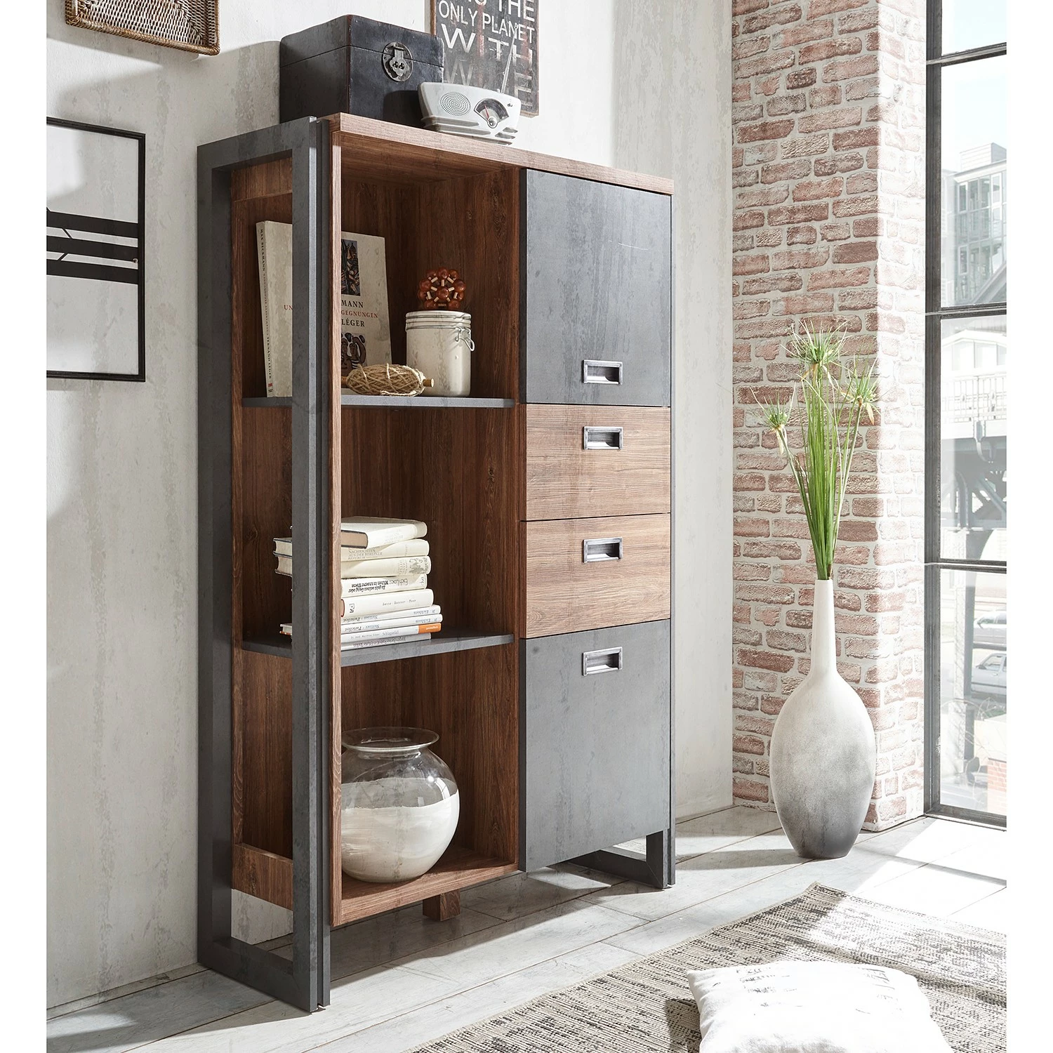 Ars manufacti Regal Marton III - Eiche Stirling Dekor / Anthrazit 5 Ars manufacti Regal Marton III - Eiche Stirling Dekor / Anthrazit – Bild 3