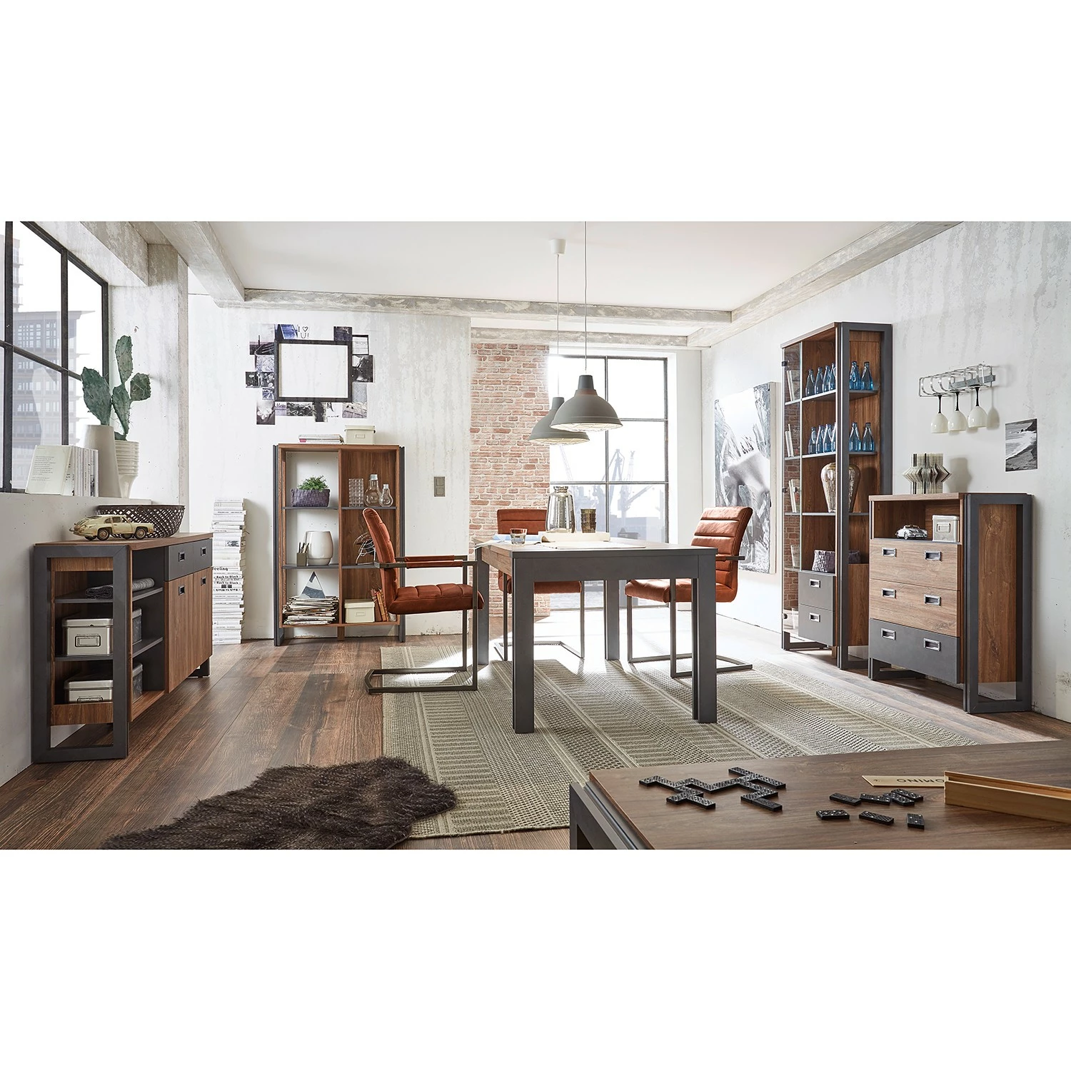 Ars manufacti Sideboard Marton - Eiche Stirling Dekor / Anthrazit 4 Ars manufacti Sideboard Marton - Eiche Stirling Dekor / Anthrazit – Bild 2