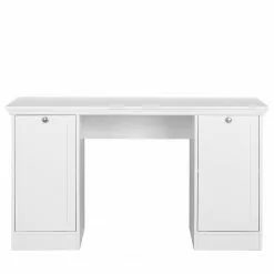 Norrwood Schreibtisch Woodland - Matt Weiß / Antiksilber -Büromöbel Verkaufsgeschäft 1000211603 200428 13195100037 DETAILS P000000001000211603