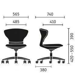 Sedus Bürostuhl turn around II - Rot -Büromöbel Verkaufsgeschäft 1000212435 200507 14155500250 SKETCH DETAILS P000000001000212435 sketch