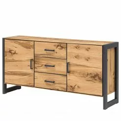 Naturoo Sideboard Ironwood I - Echtholzfurnier / Metall - Alteiche / Grau