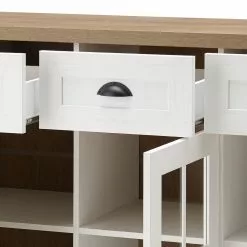 Norrwood Sideboard Proville I - Eiche Weiß Dekor / Eiche Dekor -Büromöbel Verkaufsgeschäft 1000213890 200525 13141600101 DETAILS P000000001000213890