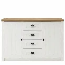 Norrwood Sideboard Proville II - Eiche Weiß Dekor / Eiche Dekor -Büromöbel Verkaufsgeschäft 1000213899 200525 13152000161 DETAILS P000000001000213899