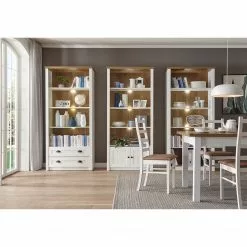 Norrwood Regal Proville I - Eiche Weiß Dekor / Eiche Dekor -Büromöbel Verkaufsgeschäft 1000213900 200525 13152800167 MOOD DETAILS P000000001000213900 mood