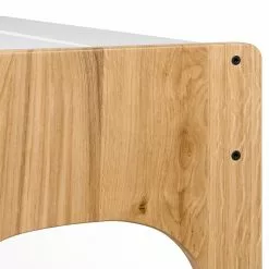 Temahome Schreibtisch Aura - Eiche teilmassiv - Matt Weiß / Eiche -Büromöbel Verkaufsgeschäft 1000214008 200527 06041500008 DETAILS P000000001000214008