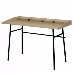 Temahome Schreibtisch Ply I - Eiche teilmassiv / Metall - Eiche Hell / Schwarz