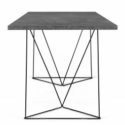 Temahome Schreibtisch Hueva I - Beton Dekor / Schwarz -Büromöbel Verkaufsgeschäft 1000214066 200527 06062100157 DETAILS P000000001000214066