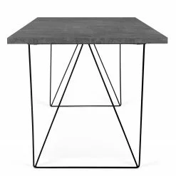 Temahome Schreibtisch Hueva I - Beton Dekor / Schwarz -Büromöbel Verkaufsgeschäft 1000214066 200527 06062500161 DETAILS P000000001000214066