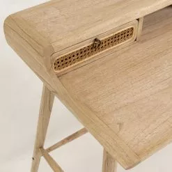 Furnitive Schreibtisch Nobhill - Mindi massiv / Rattan - Mindiholz / Wiener Geflecht -Büromöbel Verkaufsgeschäft 1000214325 200609 07305000052 DETAILS P000000001000214325