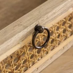 Furnitive Schreibtisch Nobhill - Mindi massiv / Rattan - Mindiholz / Wiener Geflecht -Büromöbel Verkaufsgeschäft 1000214325 200609 07305200054 DETAILS P000000001000214325