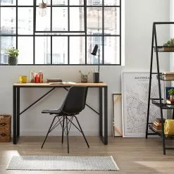 Furnitive Schreibtisch Tafton - Metall - Naturholz Dekor / Schwarz -Büromöbel Verkaufsgeschäft 1000214326 200609 07305600059 MOOD DETAILS P000000001000214326 mood