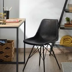 Furnitive Schreibtisch Tafton - Metall - Naturholz Dekor / Schwarz -Büromöbel Verkaufsgeschäft 1000214326 200609 07305800061 MOOD DETAILS P000000001000214326 mood