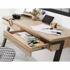 Furnitive Schreibtisch Downey - Akazie massiv / Stahl - Akazie Hell / Vintage Anthrazit -Büromöbel Verkaufsgeschäft 1000214327 200609 07310400068 MOOD DETAILS P000000001000214327 mood