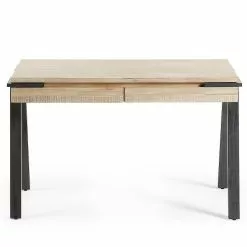 Furnitive Schreibtisch Downey - Akazie massiv / Stahl - Akazie Hell / Vintage Anthrazit -Büromöbel Verkaufsgeschäft 1000214327 200609 07310400069 DETAILS P000000001000214327