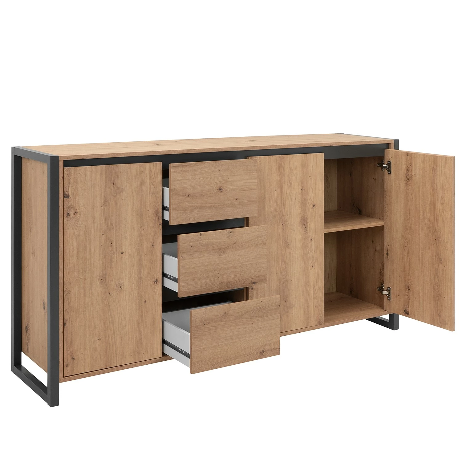 Red Living Sideboard Denville - Eiche Artisan Dekor / Anthrazit 12 Red Living Sideboard Denville - Eiche Artisan Dekor / Anthrazit – Bild 10