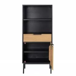 Studio Copenhagen Regal Xavi - Echtholzfurnier / Metall - Eiche / Eiche Schwarz -Büromöbel Verkaufsgeschäft 1000218026 220107 12570000078 DETAILS P000000001000218026