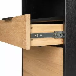 Studio Copenhagen Regal Xavi - Echtholzfurnier / Metall - Eiche / Eiche Schwarz -Büromöbel Verkaufsgeschäft 1000218026 220107 12570000086 DETAILS P000000001000218026